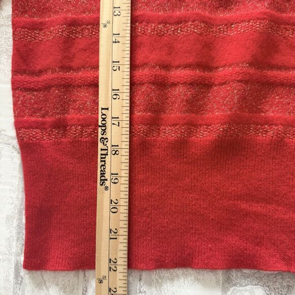 Vineyard Vines 100% Cashmere Red Velvet Shine Stripe Polo Women’s Pullover XXS - Picture 8 of 11